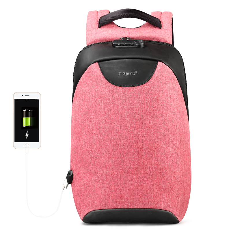 2018 Tigernu Fashion Women Backpack Anti theft Laptop Backpack USB Charging School Bags for Teenager Feminine Backpacks Bagpack