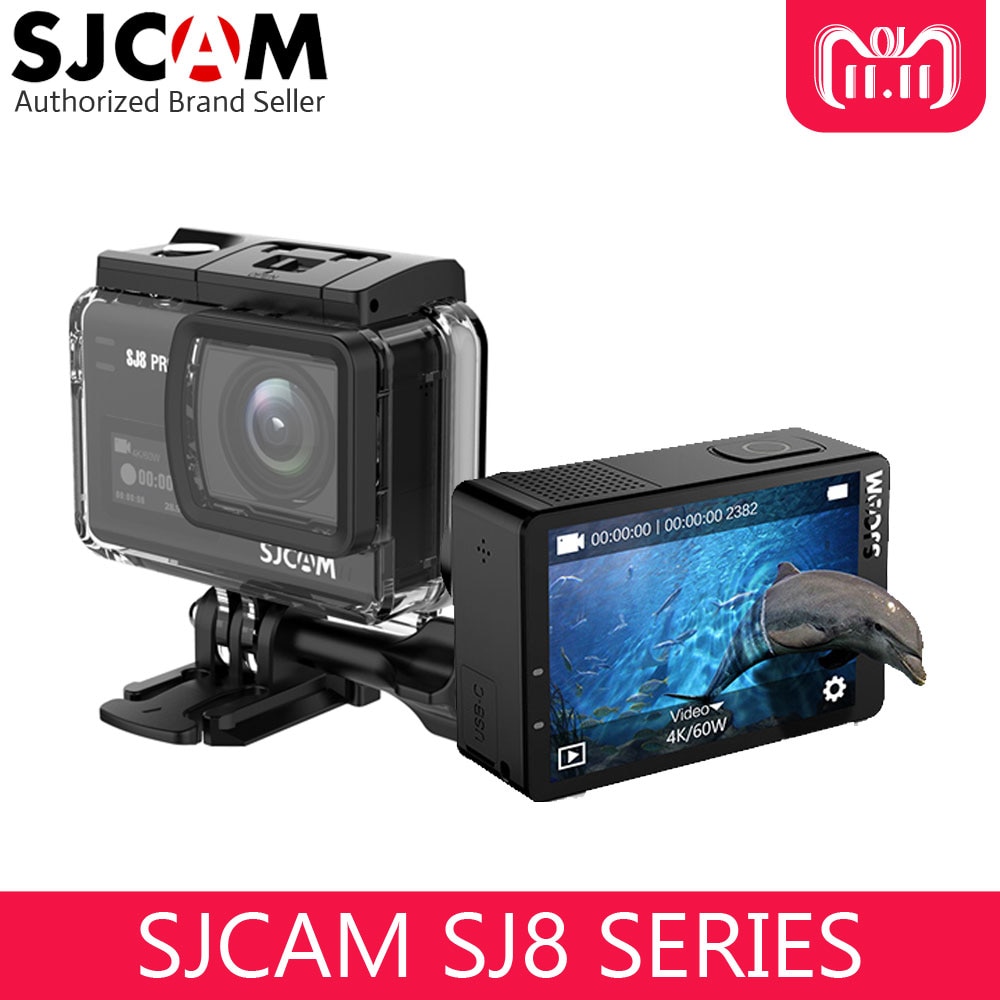 SJCAM SJ8 Series Action Camera SJ8 PRO 4K 60fps Touch Screen with Anti Shake WIFI 1200mAh Battery Waterproof Sports Camera