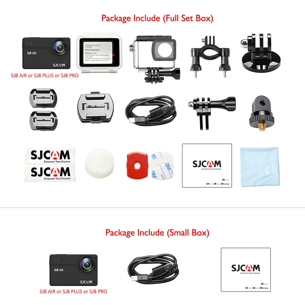 SJCAM SJ8 Series Action Camera SJ8 PRO 4K 60fps Touch Screen with Anti Shake WIFI 1200mAh Battery Waterproof Sports Camera