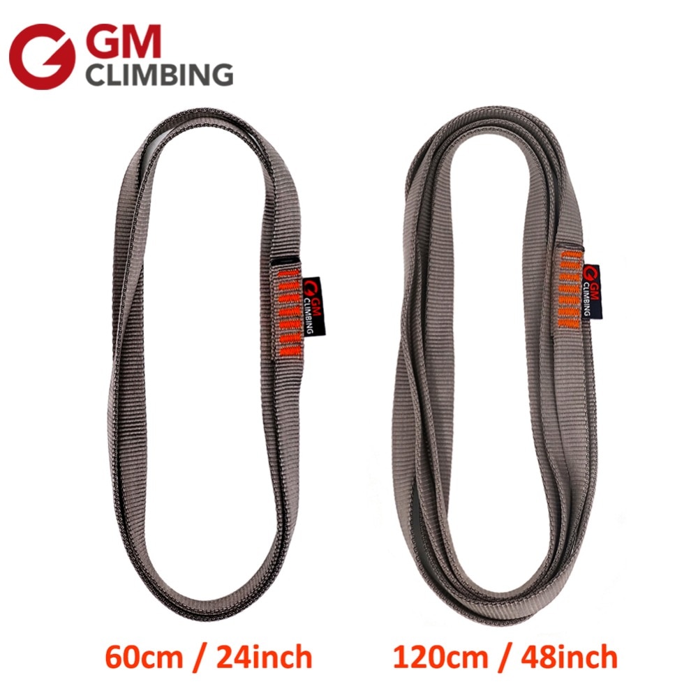 22kN 120cm / 60cm Climbing Sling CE Nylon Climbing Rope Cord Bearing Strap Flat Belt Mountaineering Equipment Rappel Arborist