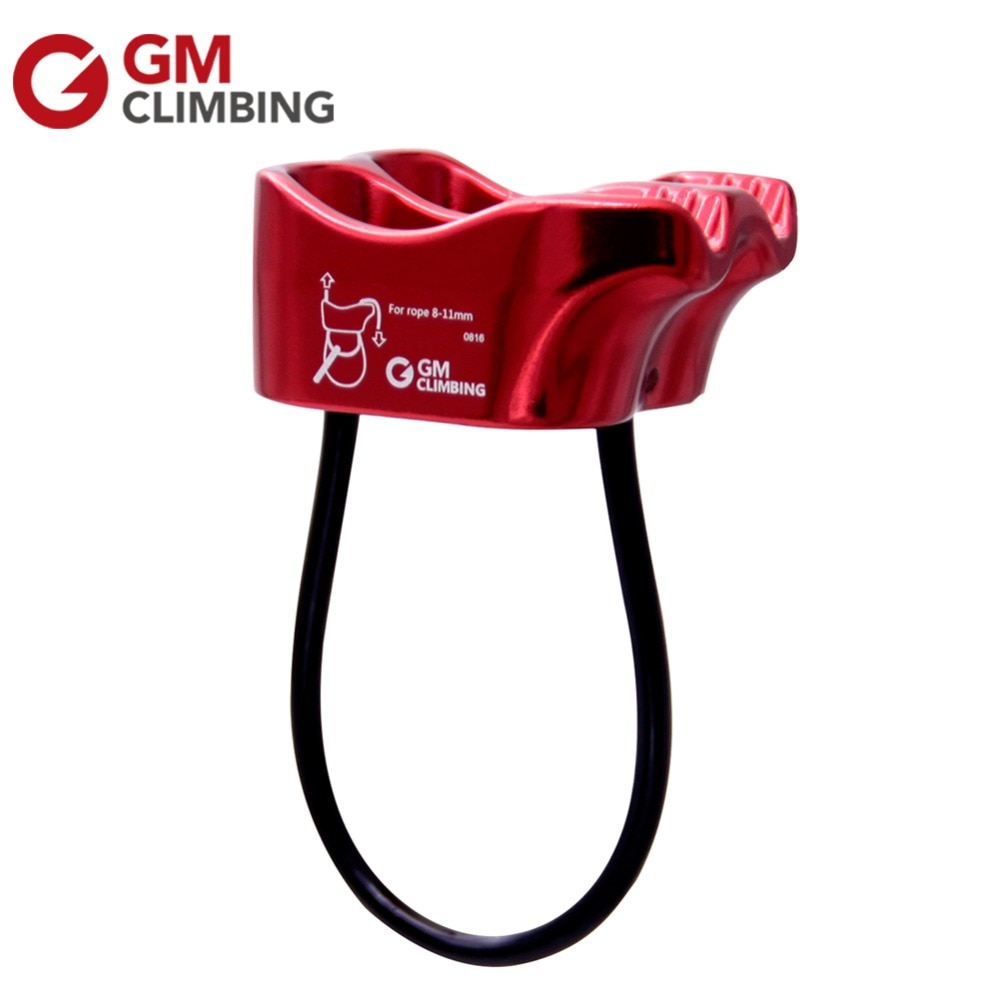 GM Climbing Belay Device 25kN Aluminum Descender Rappel Rock Climbing Belay Camping Hiking Mountaineering Equipment Escalada