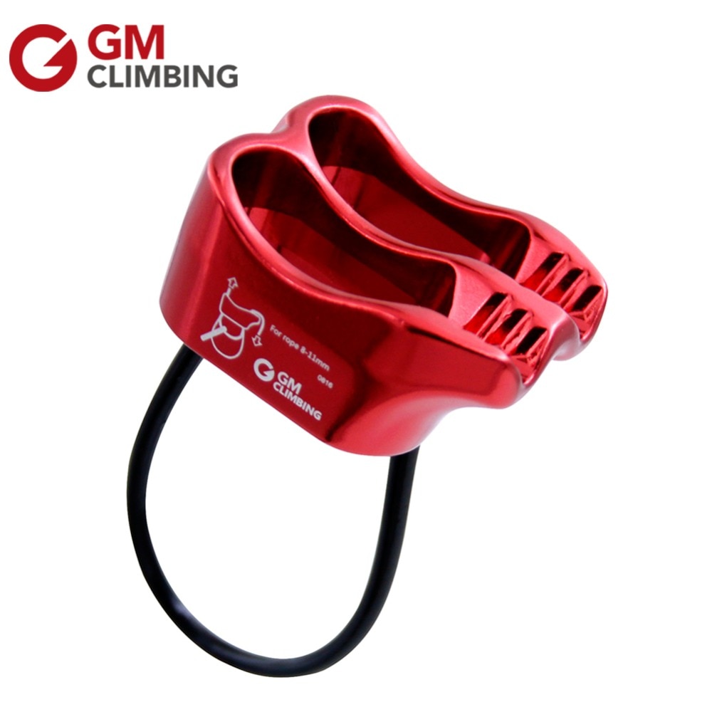 GM Climbing Belay Device 25kN Aluminum Descender Rappel Rock Climbing Belay Camping Hiking Mountaineering Equipment Escalada