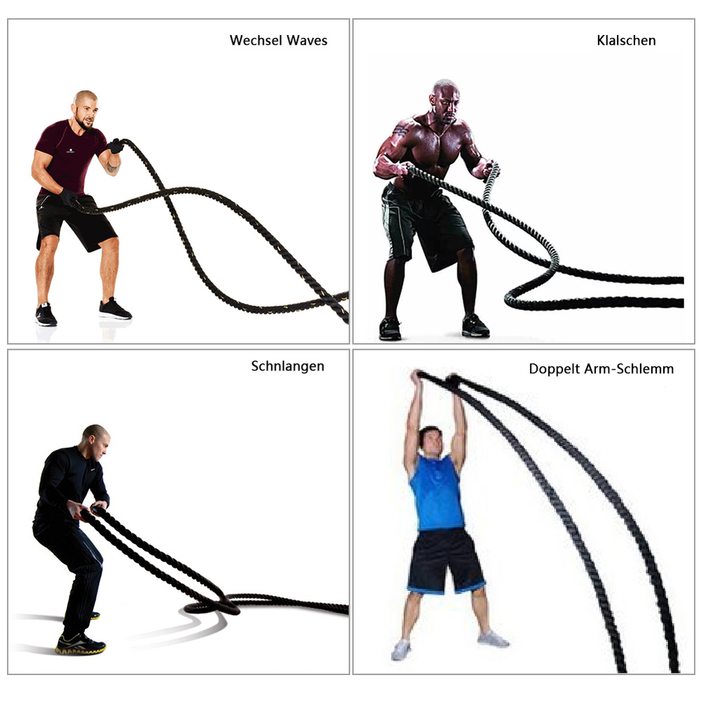 Heavy Undulation Battle Rope Workout Training Rope Bodybuilding Sport Fitness Equipment Slimming Fat Burning Muscle Exercise HWC