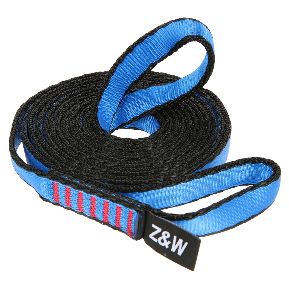 23KN Flat Strap 16mm 60cm/120cm/150cm Rope Runner Webbing Sling Belt for Mountaineering Rock Climbing Caving Rappelling Rescue