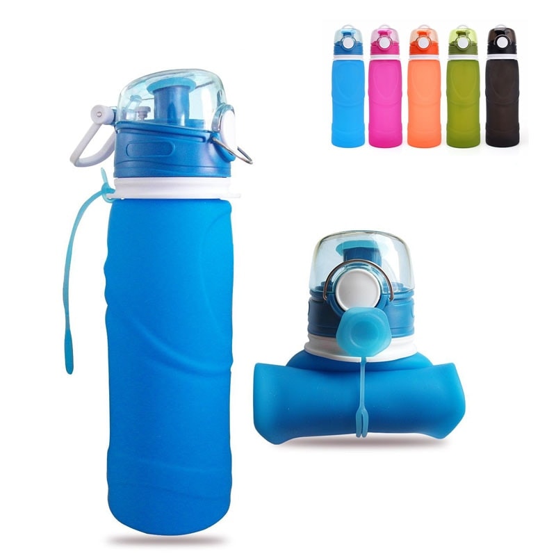 750ML Collapsible Silicone Water Bottle your outdoors and workouts