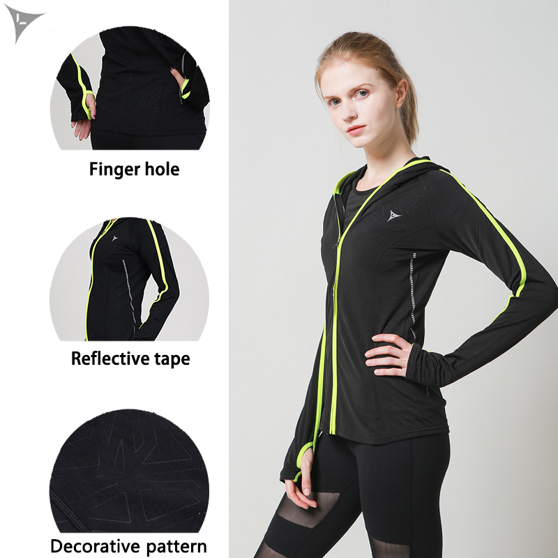 Women Sport Jackets Coats Running Fitness Zipper Jacket Long SleeveQuick Dry Gym Sweatshirts Slim Hoodies Coat Women's Clothes