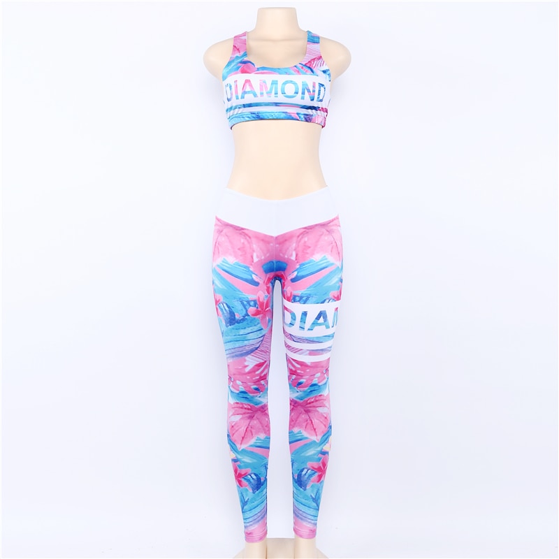 Fitness Women Sport Suit Running leggings Gym Clothing Sportswear Yoga Set Gym Wear Yoga Clothes Gym Suit sports bra