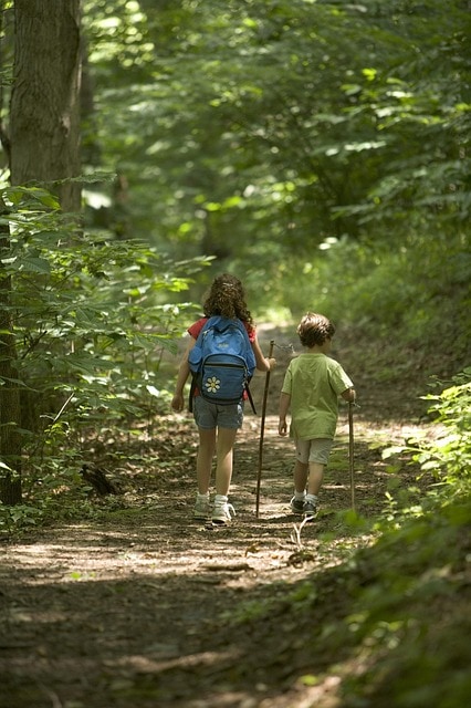 hiking with kids