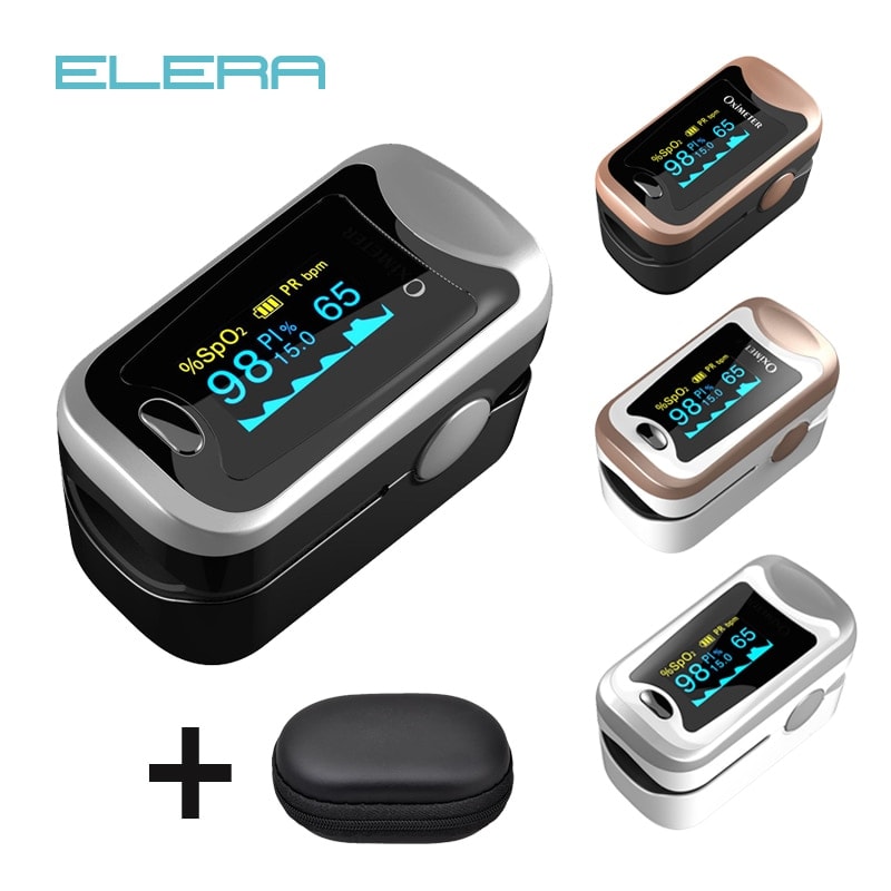 Digital finger oximeter, OLED pulse oximeter display pulsioximetro SPO2 PR oximetro de dedo,oximeter a finger with carrying case