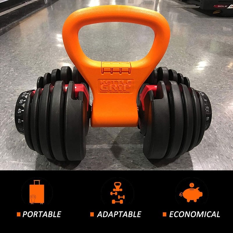 Dumbbells Kettlebell Grip Adjustable Portable Weight for Fitness Travel Weightlifting Bodybuilding Workout Gym Equipment