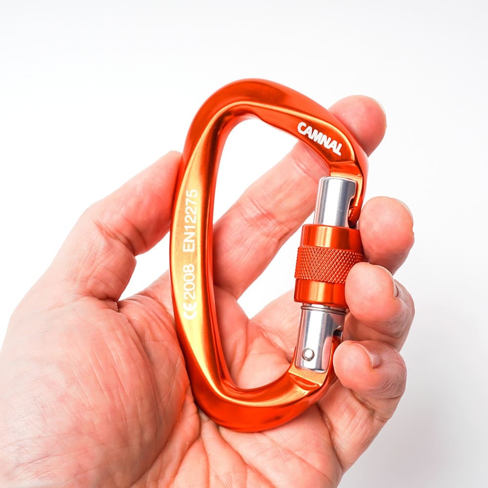 Professional Carabiner D Shape 25KN Carbiner Key Hooks Climbing Ascend Security Safety Master Lock Outdoor Protective Equipment