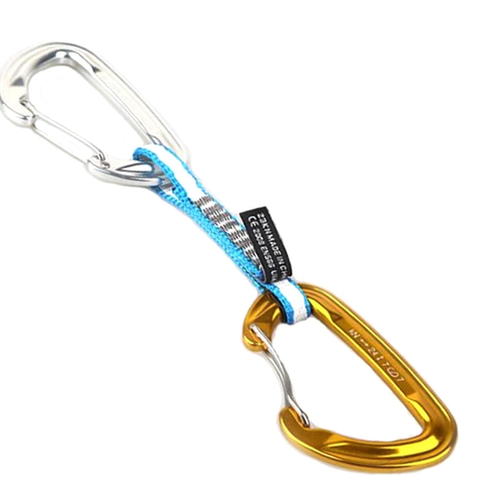 22KN CE D Shaped Rock Climbing Quickdraw Carabiner Wire Gate Buckle for Arborist Mountaineering Caving Rescue Tree Surgeon