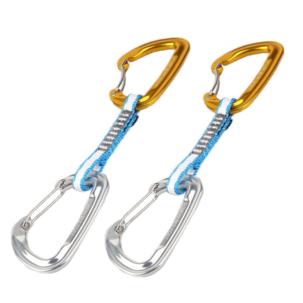 22KN CE D Shaped Rock Climbing Quickdraw Carabiner Wire Gate Buckle for Arborist Mountaineering Caving Rescue Tree Surgeon