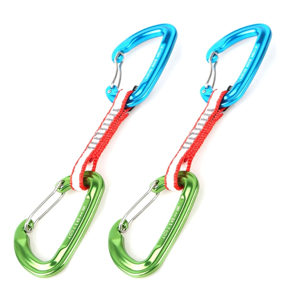 22KN CE D Shaped Rock Climbing Quickdraw Carabiner Wire Gate Buckle for Arborist Mountaineering Caving Rescue Tree Surgeon