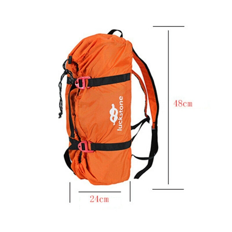 Outdoor climbing climbing rope bag strap rope storage bag camping hiking folding portable wear adjustable waterproof