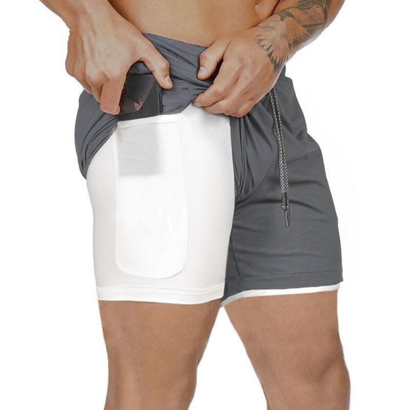 Men's Fitness Shorts with Towel Holder