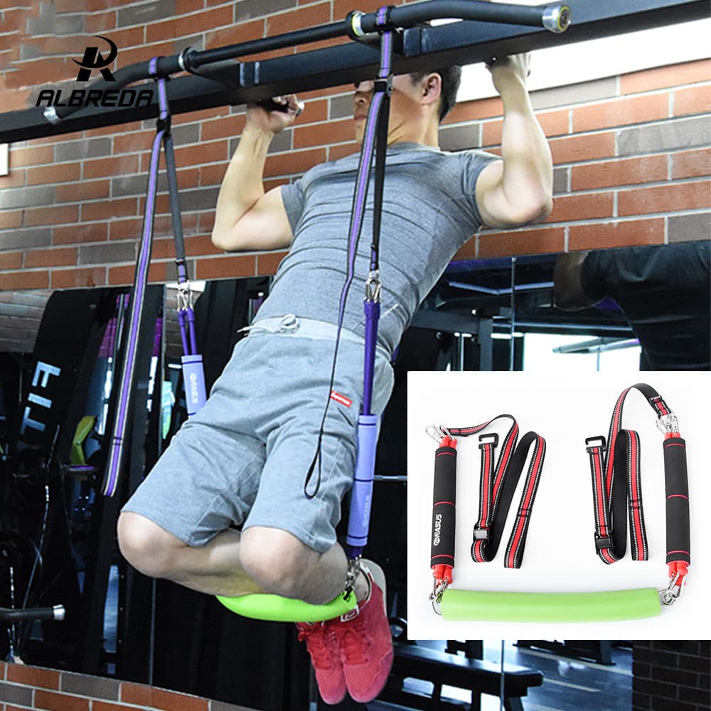 ALBREDA Sport Fitness door Resistance Band Pull up Bar Slings Straps horizontal bar Hanging Belt Chin Up Bar Arm Muscle Training