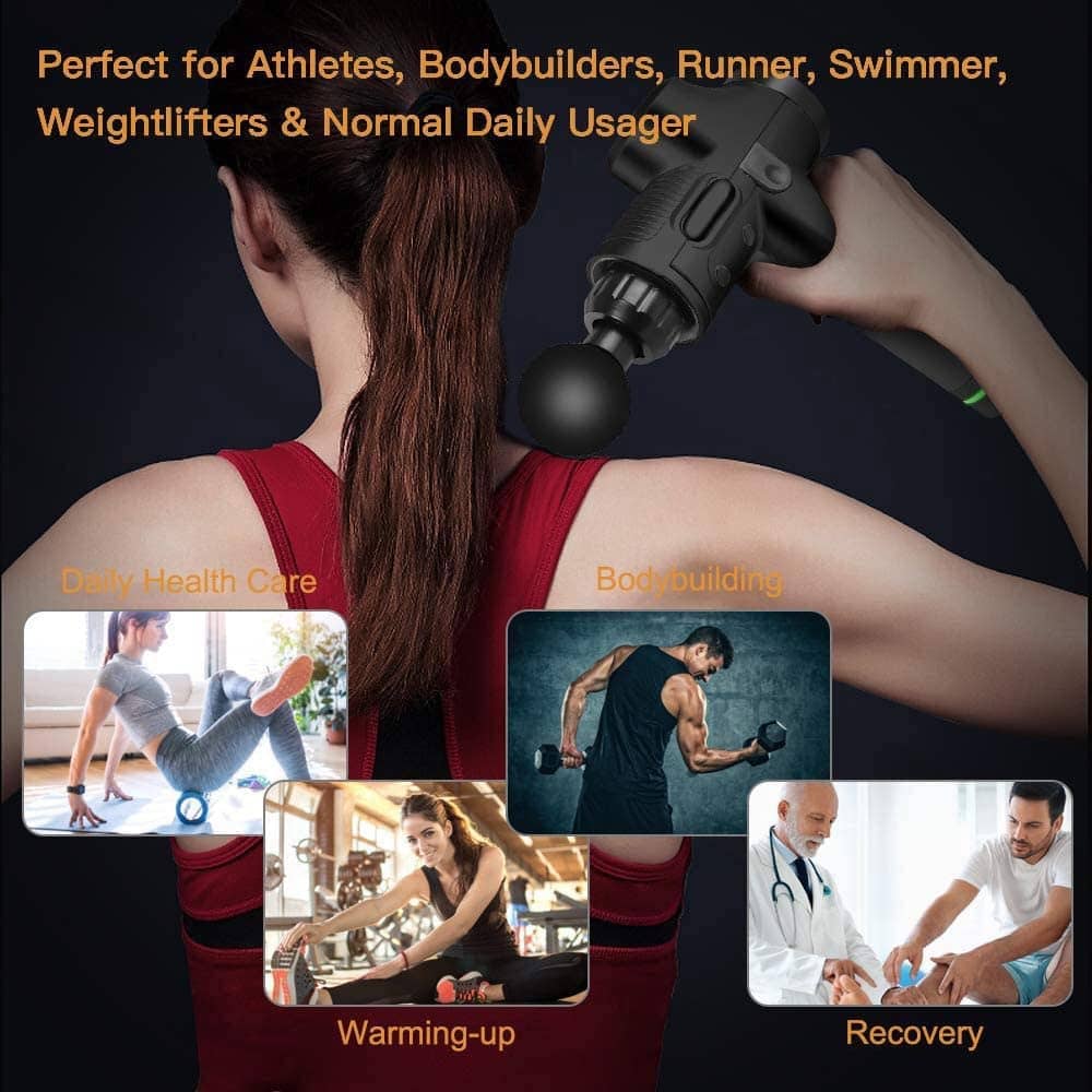 LCD Display Massage Gun Deep Muscle Massager Muscle Pain Body Neck Massage Exercising  Relaxation Slimming Shaping Pain Relief