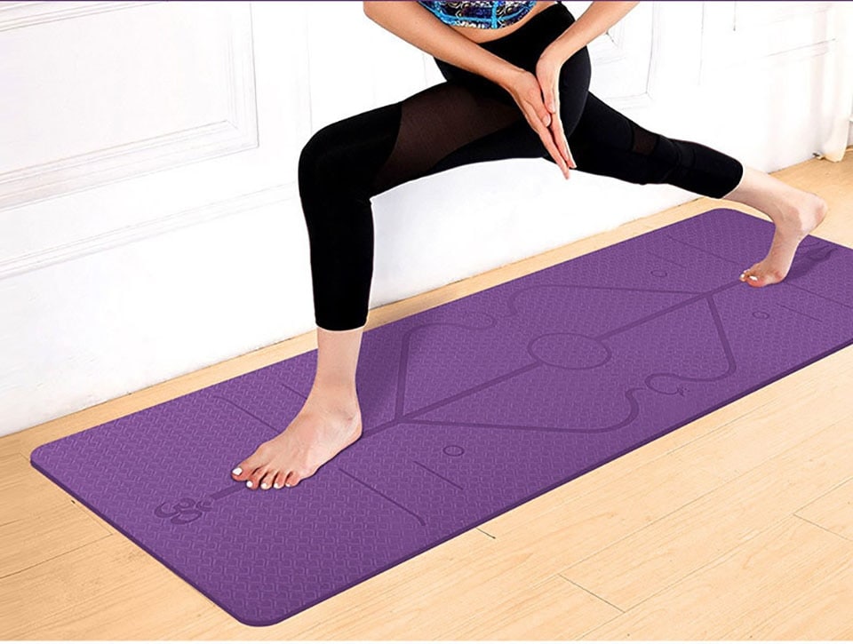 NonSlip Yoga Mats with Position Lines Mountainotes LCC Outdoors and