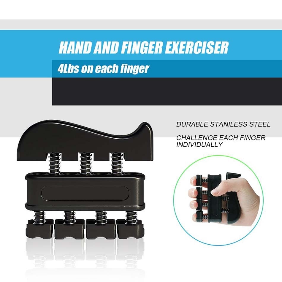 5PC/Set Gym Fitness Adjustable Hand Grip Set Finger Forearm Strength Muscle Recovery Heavy Hand Gripper Exerciser Trainer