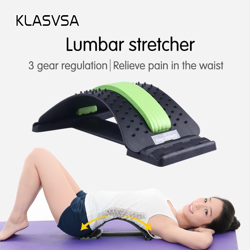 KLASVSA Back Stretcher Massager Neck Waist Pain Relief Magic Support Massage Home Muscle Stimulator Relaxation Fitness Equipment