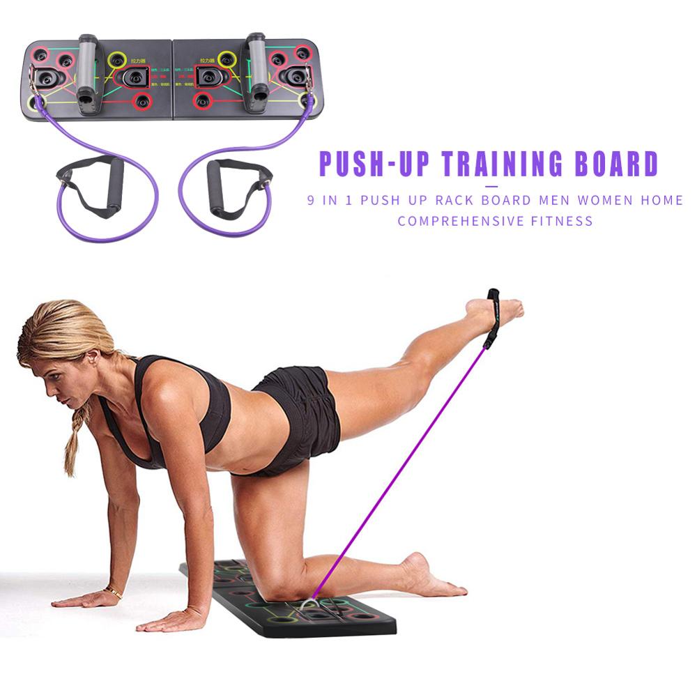 9 in 1 Push Up Rack Board  Body Building Fitness Exercise Tools Men Women Push-up Stands Body Building Training Gym Exercise
