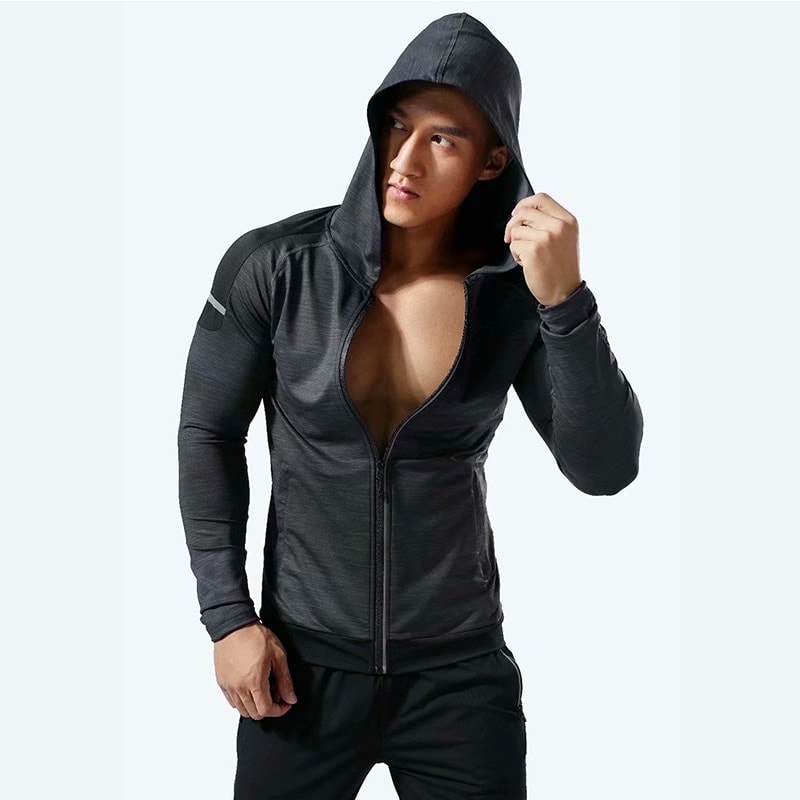 Men Brand Hoodies Gym Sport Running Training Fitness bodybuilding Sweatshirt Outdoor Sportswear Male Hooded Jacket Hoodies MMA