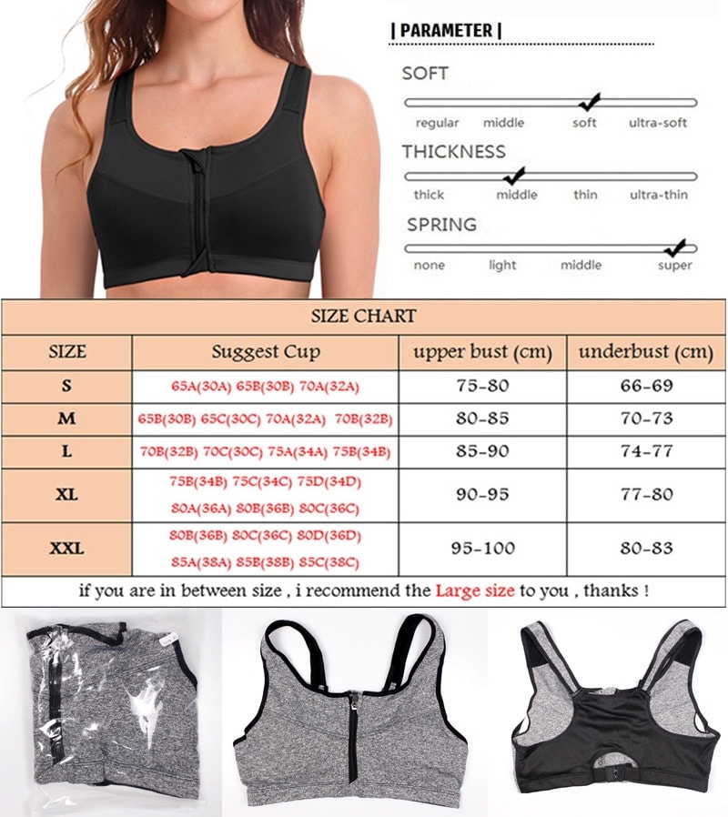 SEXYWG Hot Women Zipper Push Up Sports Bras Vest Underwear Shockproof Breathable Gym Fitness Athletic Running Yoga Bh Sport Tops