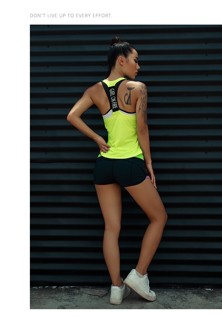 Women Sport tank Tops For Gym Vest Top Fitness Sleeveless T Shirt