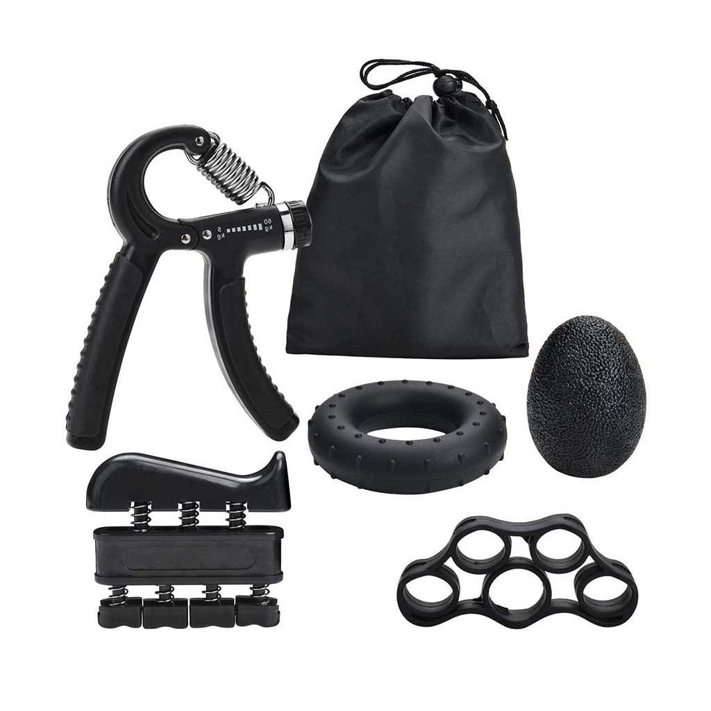 5PC/Set Gym Fitness Adjustable Hand Grip Set Finger Forearm Strength Muscle Recovery Heavy Hand Gripper Exerciser Trainer