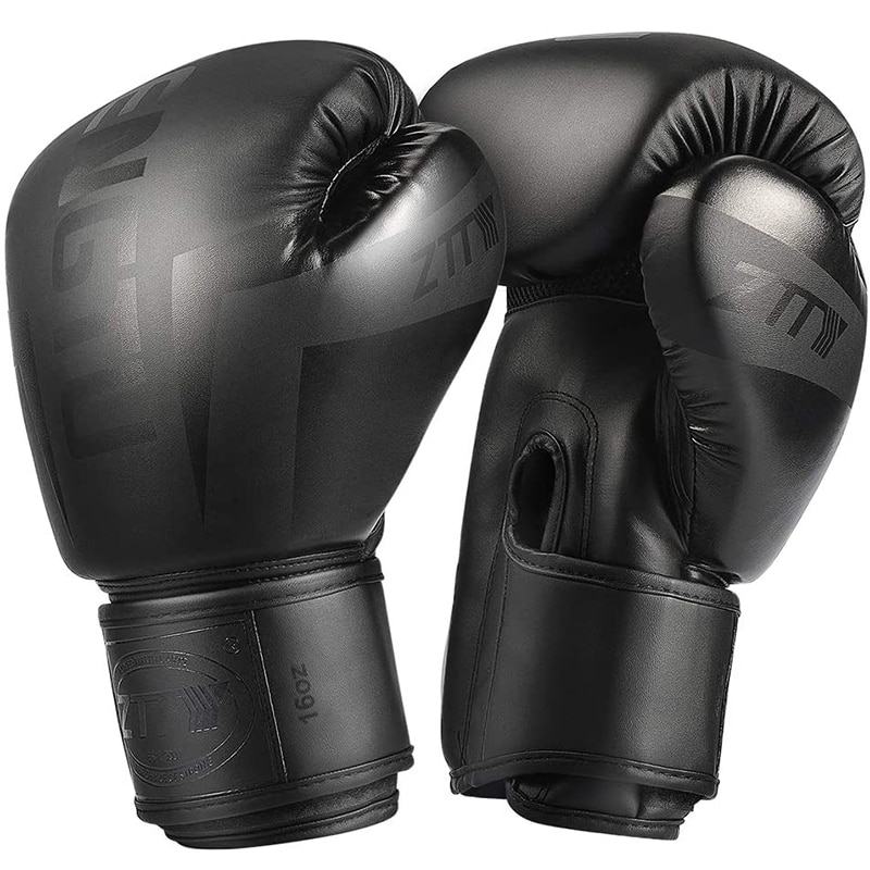 ZTTY Kick Boxing Gloves for Men Women PU Karate Muay Thai Guantes De Boxeo Free Fight MMA Sanda Training Adults Kids Equipment