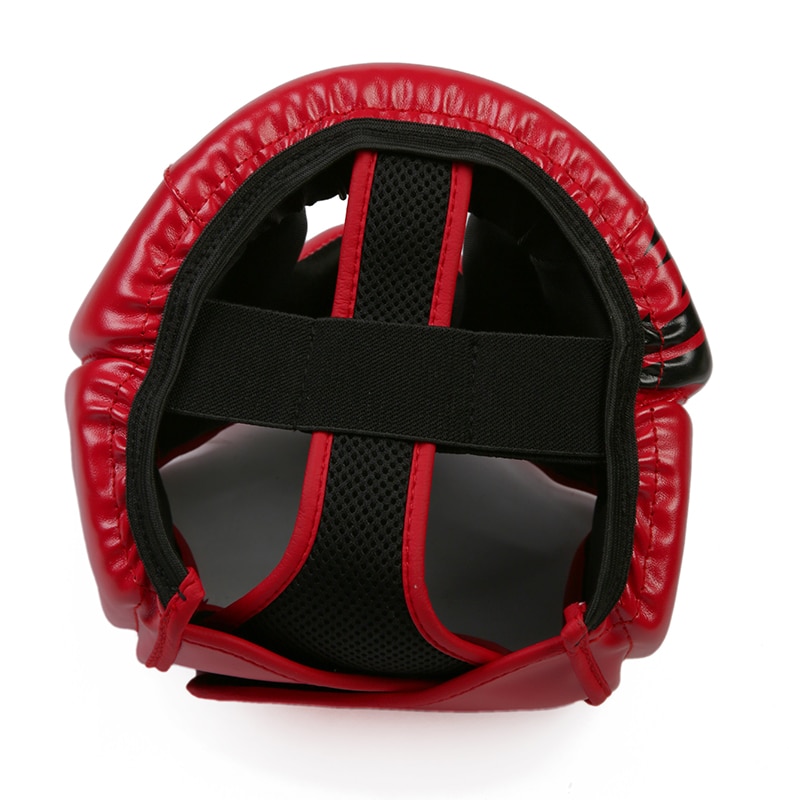 2018 New Free Size Muay Thai Boxing Taekwondo MMA Helmet Head Protector Karate Sparring Kickboxing Protective Headgear DDO