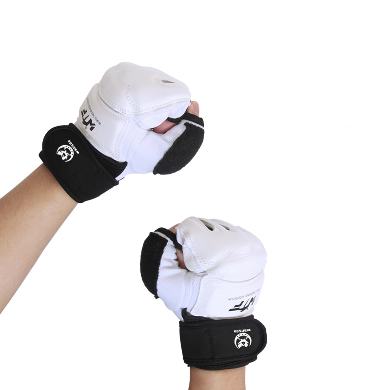Half Finger Boxing Gloves PU Leather MMA Fighting Kick Boxing Gloves Karate Muay Thai Training Workout Gloves Kids Men