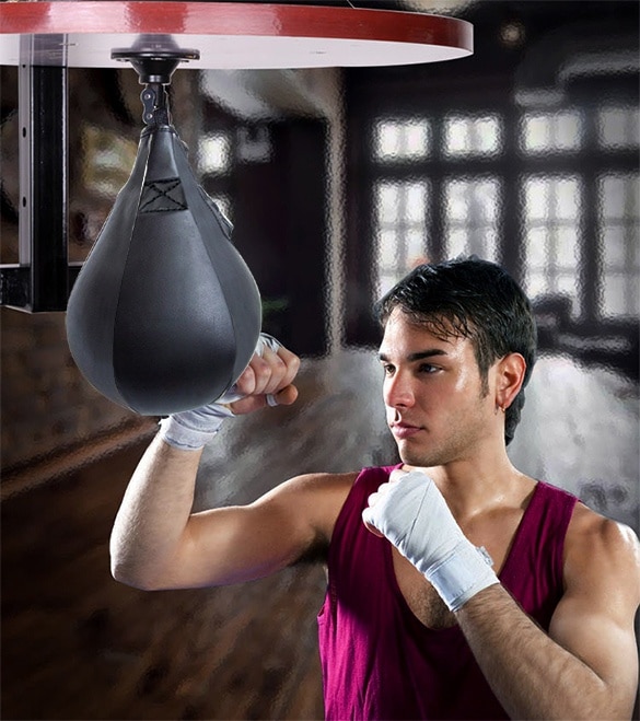 2019 Leather Boxing Punching Bag Speedball Ceiling Ball Sport Speed Bag Punch Exercise Fitness Training Ball