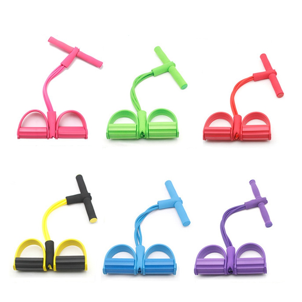 Resistance Bands Weight Loss fitness Equipment 4 tube Tension Trainer Sports Foot Expander Chest Pull Leg Latex Rope Gymnastics