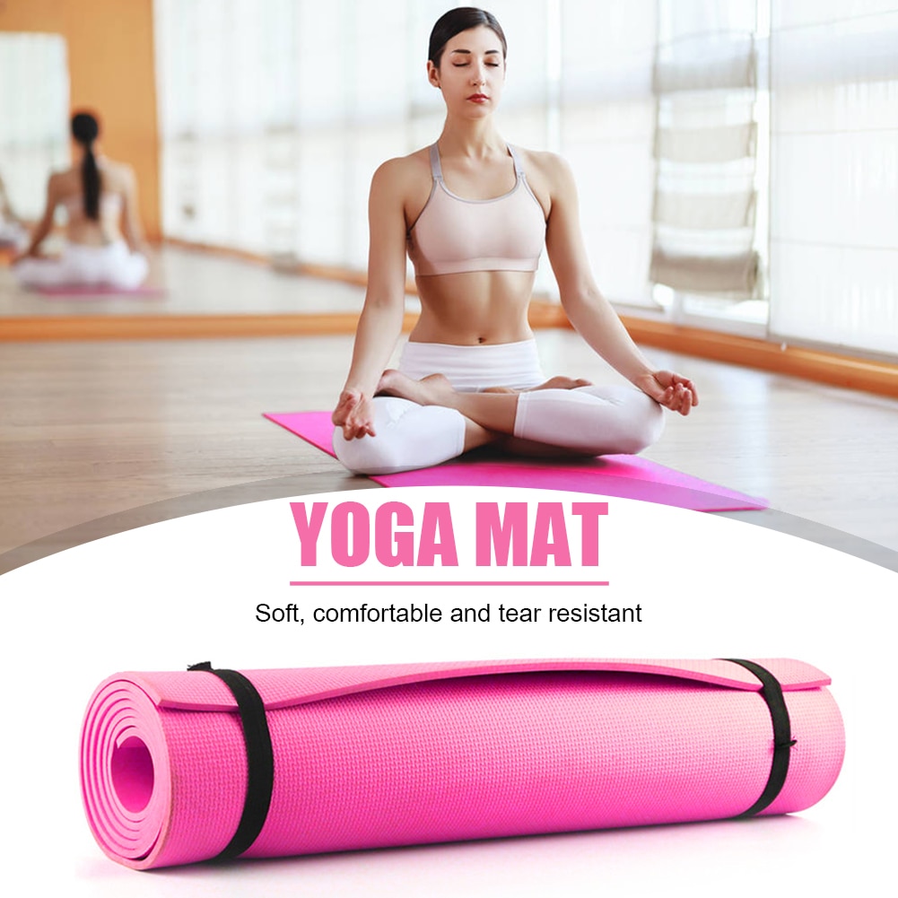 4/6mm Thick EVA Yoga Mat All Purpose Non-Slip Environmental Exercise Mat Fitness Gymnastics Sports Exercise Pads Carpet