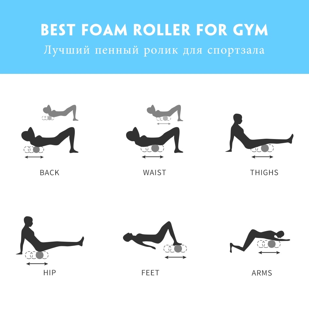 33cm Sport Fitness Foam Roller Yoga Block  Gym Pilates Yoga Exercise Back Muscle Massage Roller Home Training Equipment