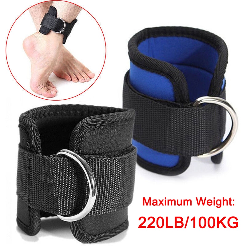 D-ring Ankle Strap with Durable Cuffs Resistance Band Accessories for Ab,Leg & Glute Exercise Home Gym Fitness Weight Equipment