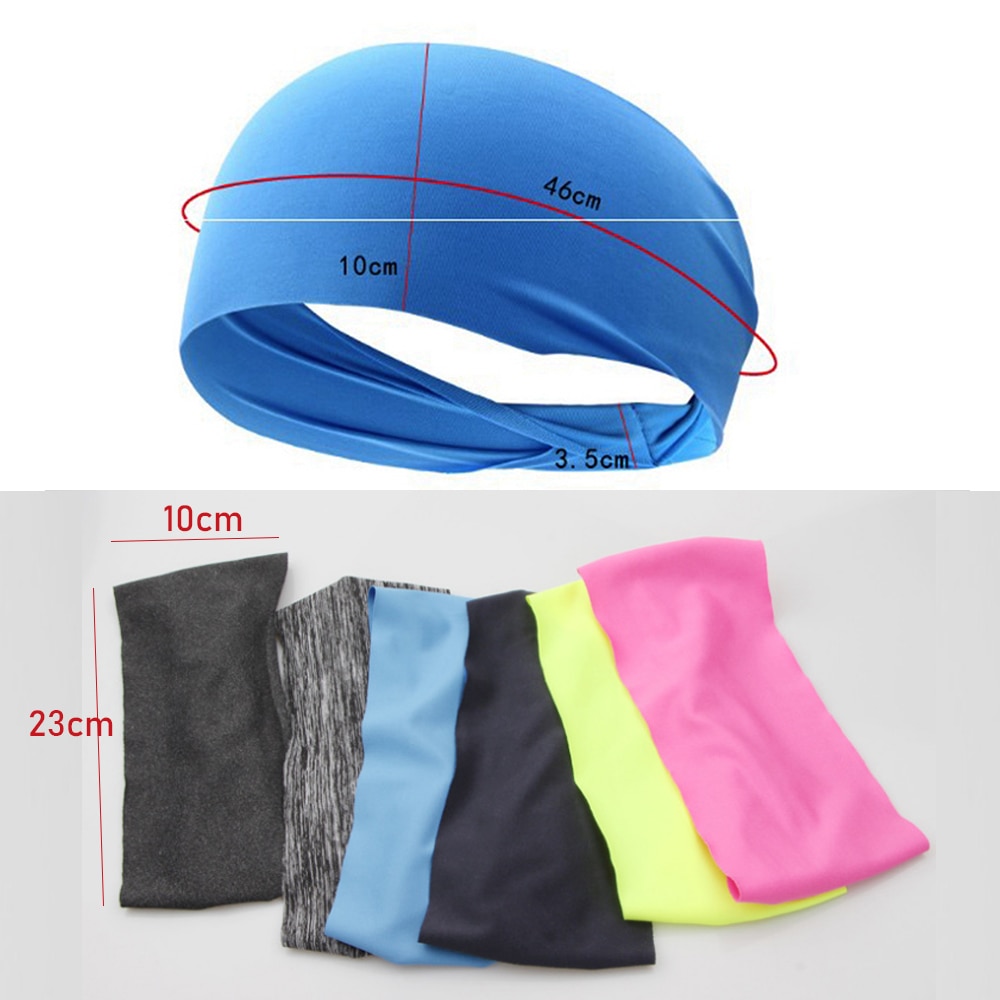 2019 Women/Men Elastic Yoga Headband Sport Sweatband Running Sport Hair Band Turban Outdoor Gym Sweatband Sport Bandage 6 Color