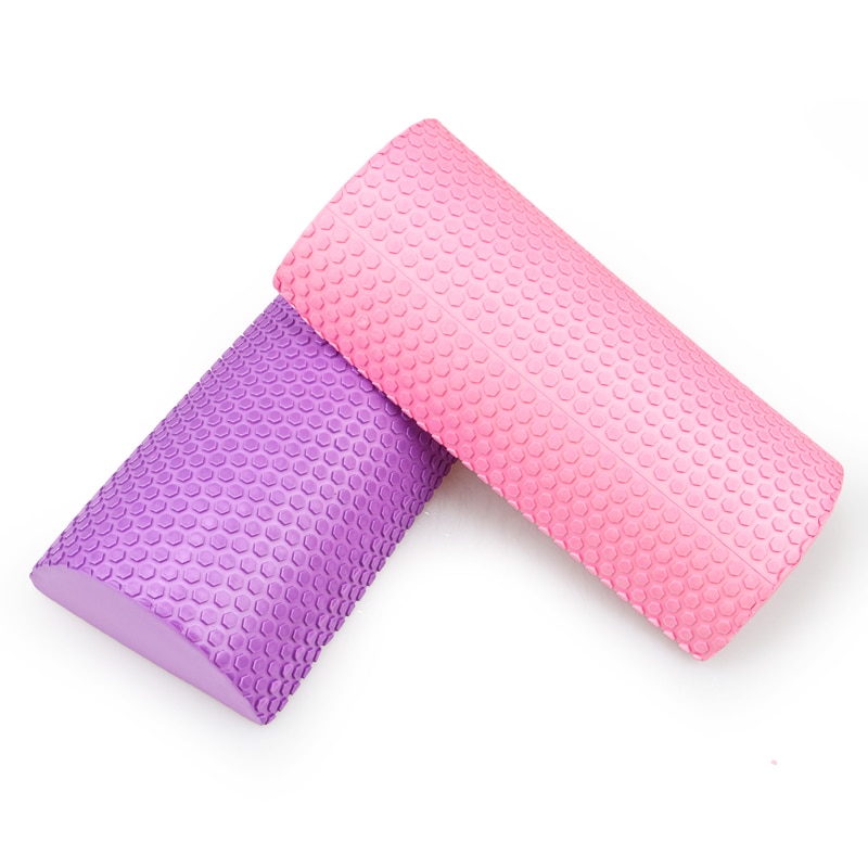 30cm/45cm Half Round EVA Massage Foam Roller Yoga Pilates Fitness Equipment Balance Pad Yoga Blocks With Massage Floating Point