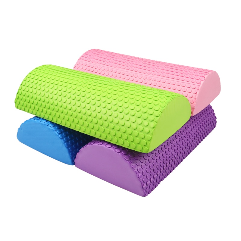 30cm/45cm Half Round EVA Massage Foam Roller Yoga Pilates Fitness Equipment Balance Pad Yoga Blocks With Massage Floating Point