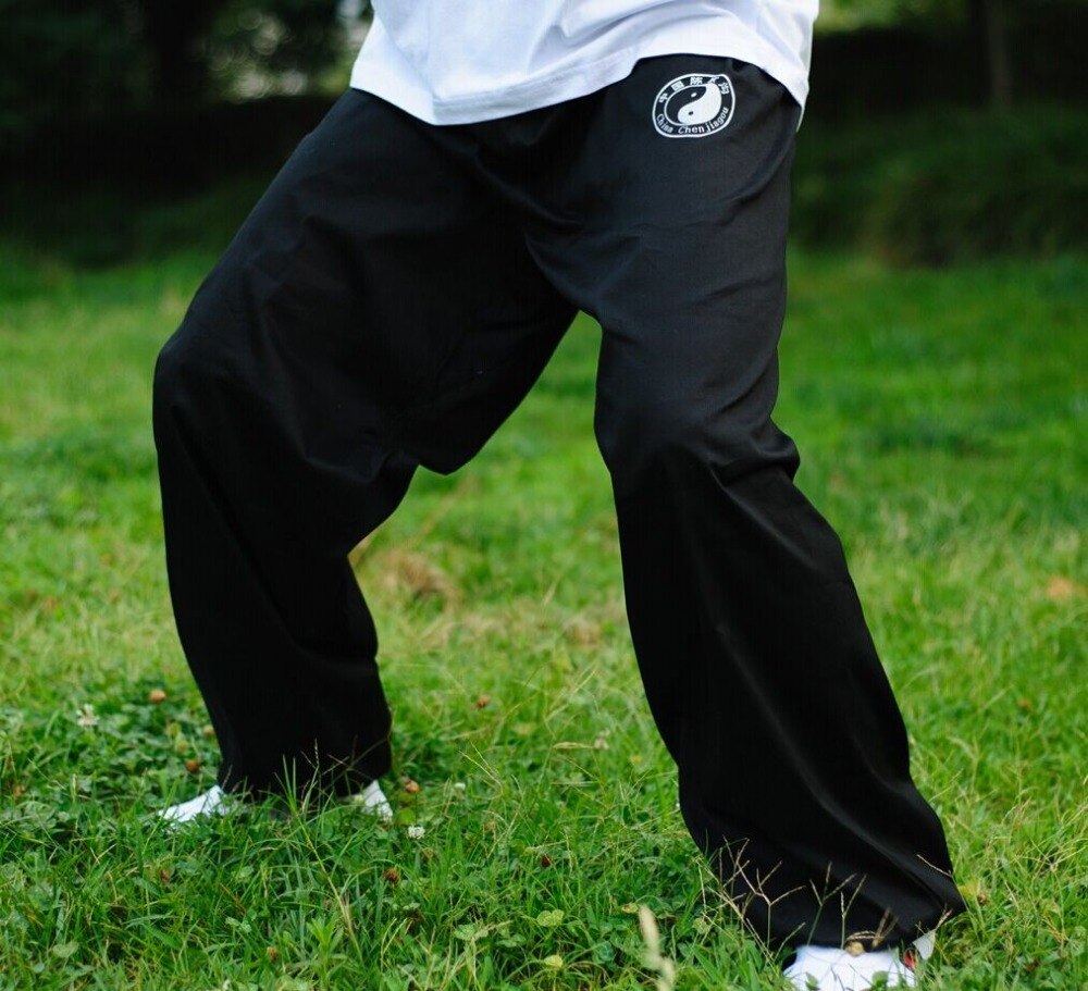 high quality unisex Cotton Tai chi taiji pants kung fu martial arts trousers taichi wushu bloomers black