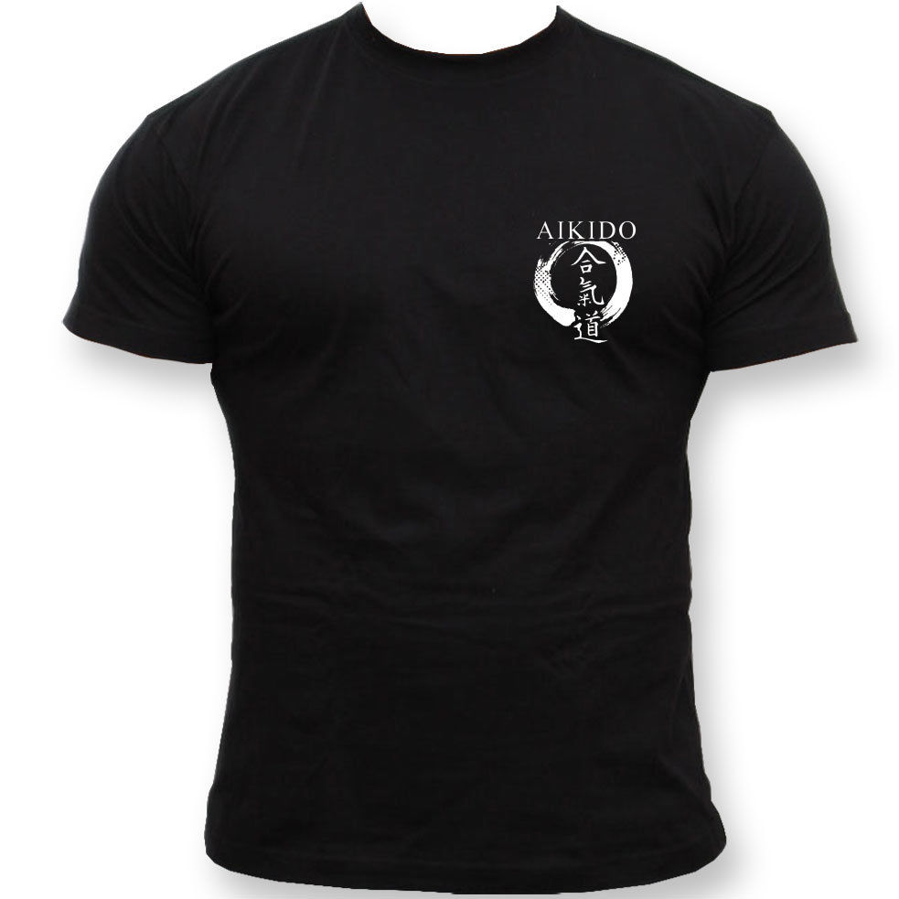 Martial Arts Mma Aikido Men'S Short Sleeve New 2019 Cotton Short-Sleeve T-Shirt Retro 100% Cotton Print Shirt Tee Cool Tops