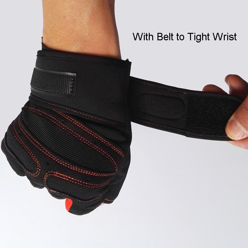 With Belt Body Building Fitness Gym Gloves Crossfit Weight Lifting Gloves For Men Musculation Women Anti-slip Barbell Dumbbell