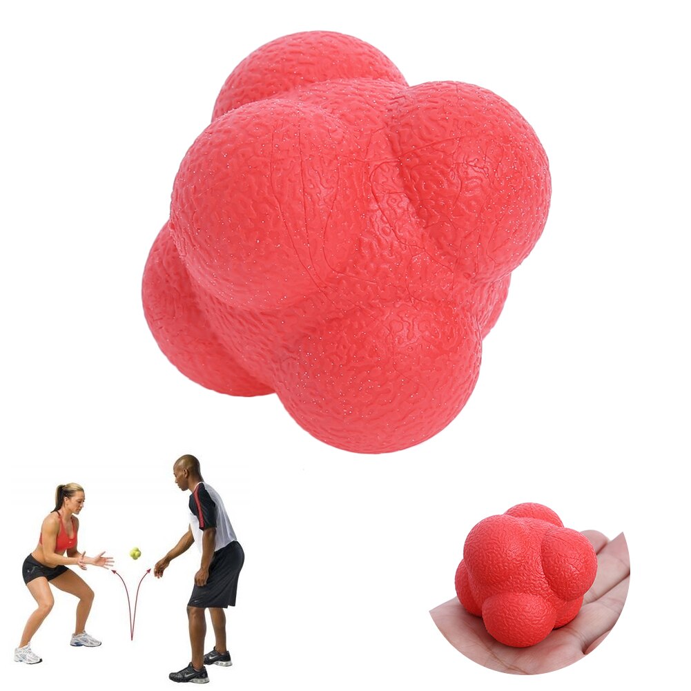 Outdoor Sports Silicone Hexagonal Ball Fitness Agility Coordination Reflex Exercise Workout equipment Training Reaction Ball