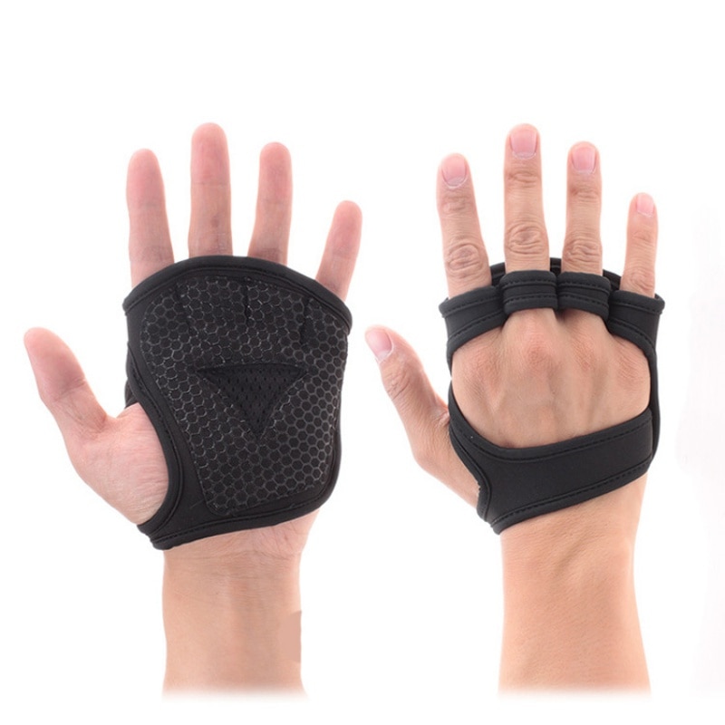 2pcs Weight Training Gloves Fitness Gymnastics Grip Handle Palm Protection Gloves