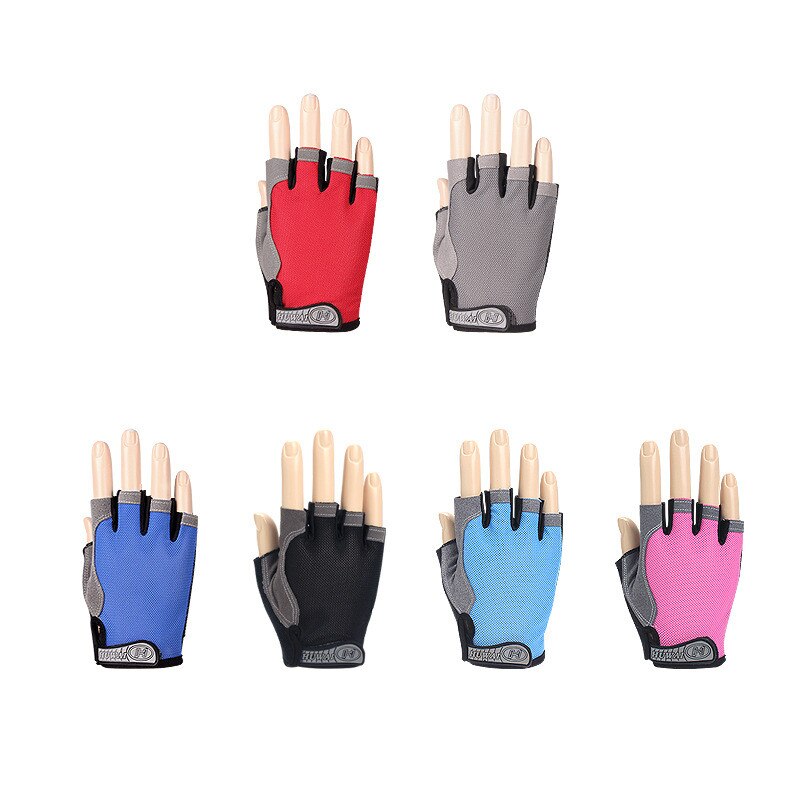 Summer men/women fitness gloves gym weightlifting cycling yoga bodybuilding training thin breathable non-slip half finger gloves