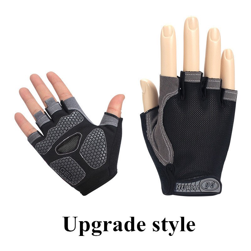 Summer men/women fitness gloves gym weightlifting cycling yoga bodybuilding training thin breathable non-slip half finger gloves