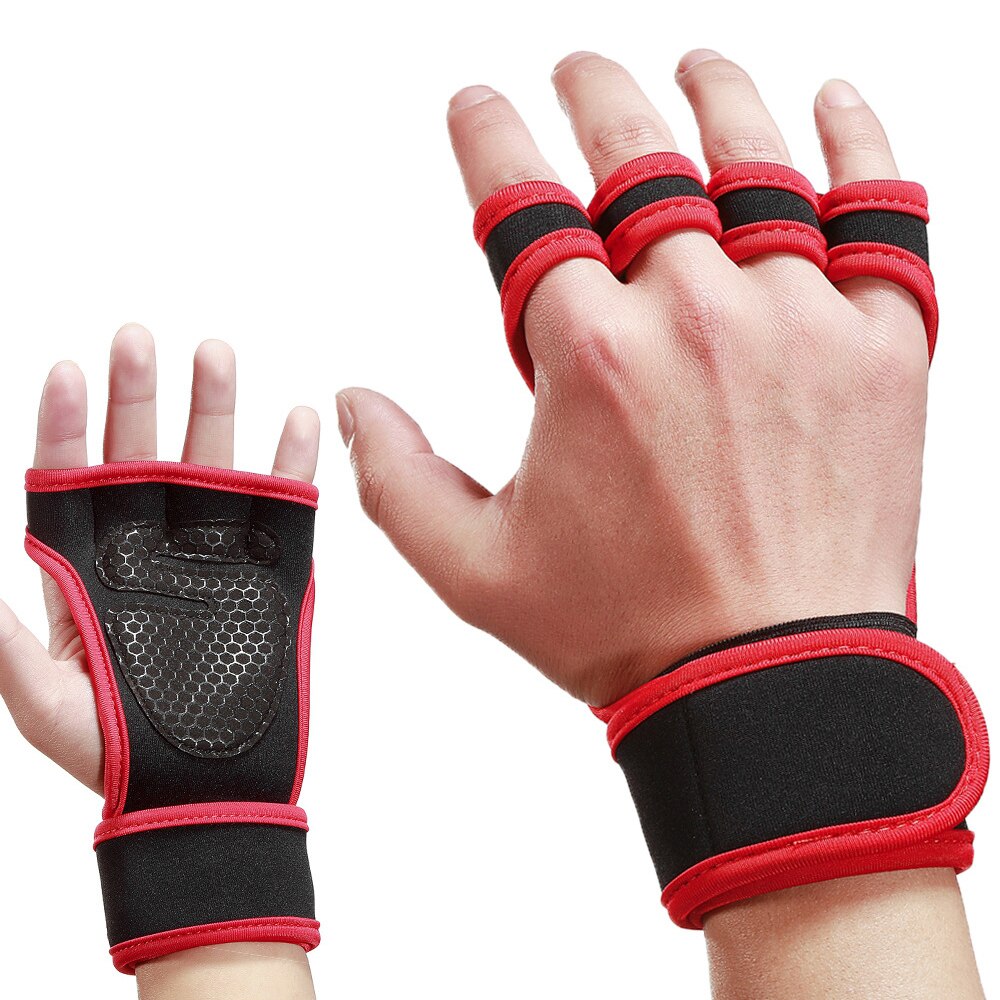 Lifting Gloves Workout Gloves Integrated Wrist Wraps Anti-slip Hand Protector for Weight Lifting Powerlifting Pull Ups Fitness