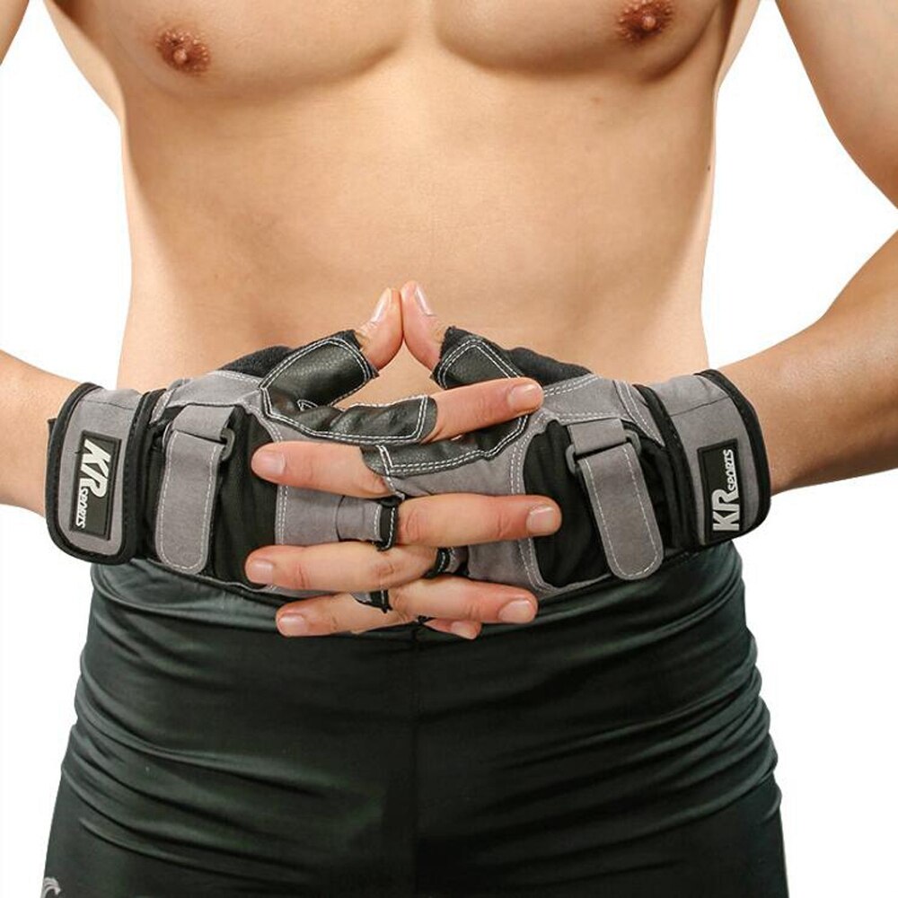 Half Finger Weight Lifting Gloves Men Women Sports Fitness Workout Exercise Training Dumbells Wrist Support Weightlifting Glove